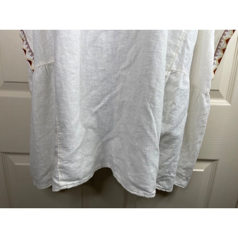 Sonoma Top Womens Plus Size 4X Dolman Sleeve Embroidered Boho Cream NWT - Picture 4 of 12